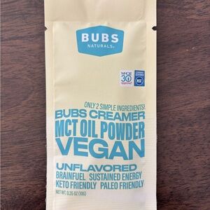 Bubs Naturals Vegan MCT Oil Powder Creamer - Unflavored